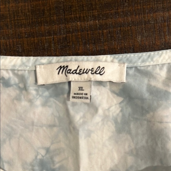 Madewell White and Blue Button-Front Dress - Picture 2 of 3